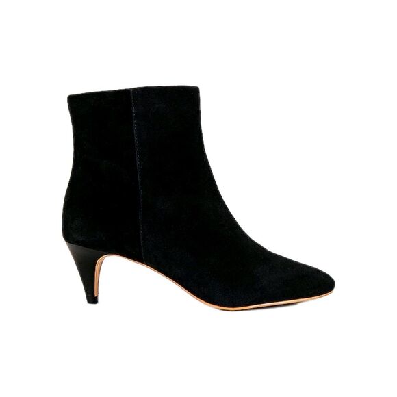 Dolce Vita Shoes - Revolve Dolce Vita Dee Black Suede Leather Pointed Toe Kitten Heel Booties 6M
